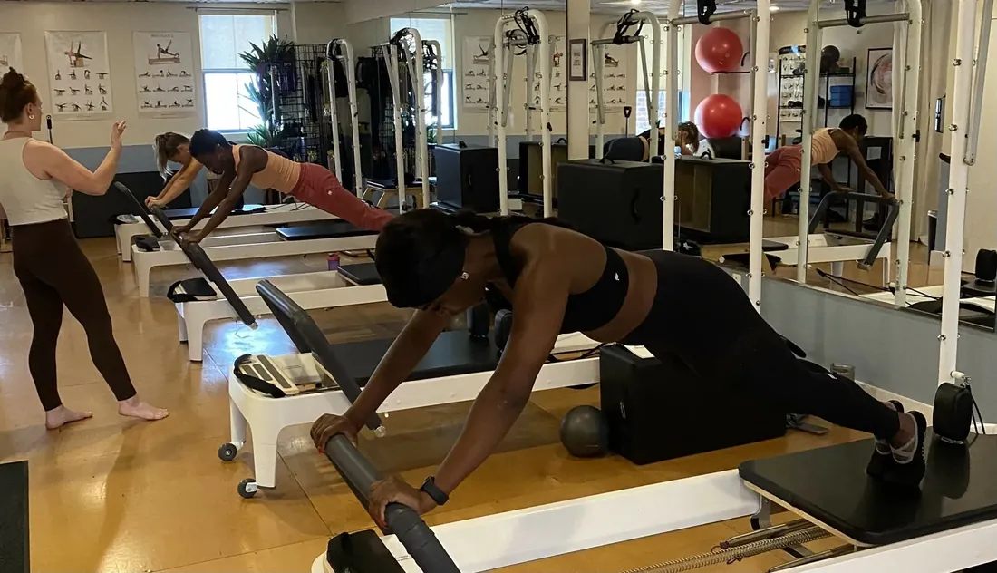 A group reformer class in session