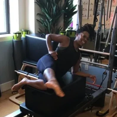 A twist on the Pilates box by the window