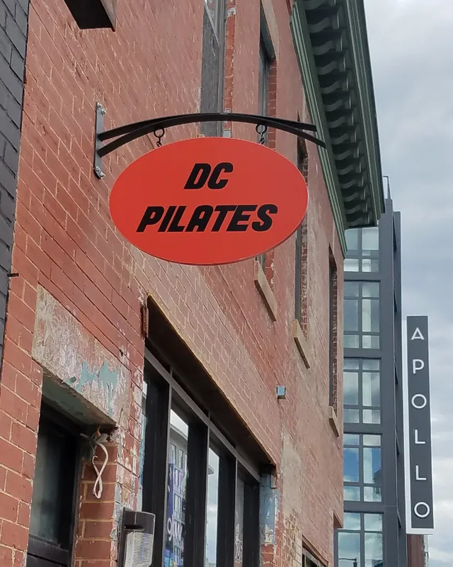 The DC Pilates sign outside the studio on H Street NE